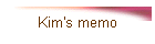 Kim's memo